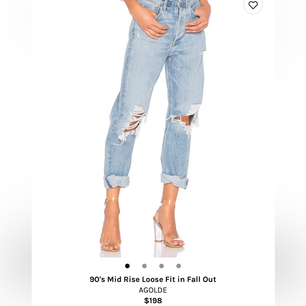 New size 26 - AGOLDE 90s mid rise loose fit color: fall out